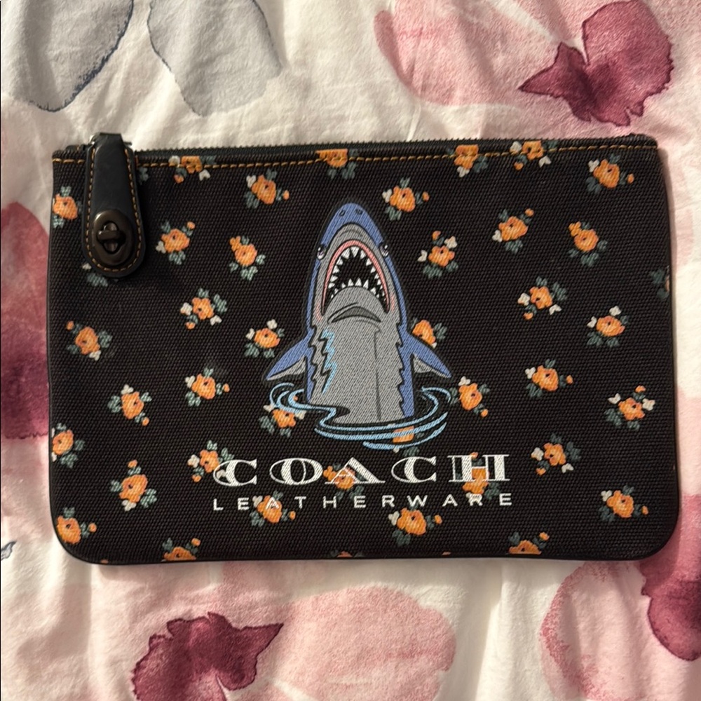 Coach Black and Orange Toiletry Bag with Unique Design